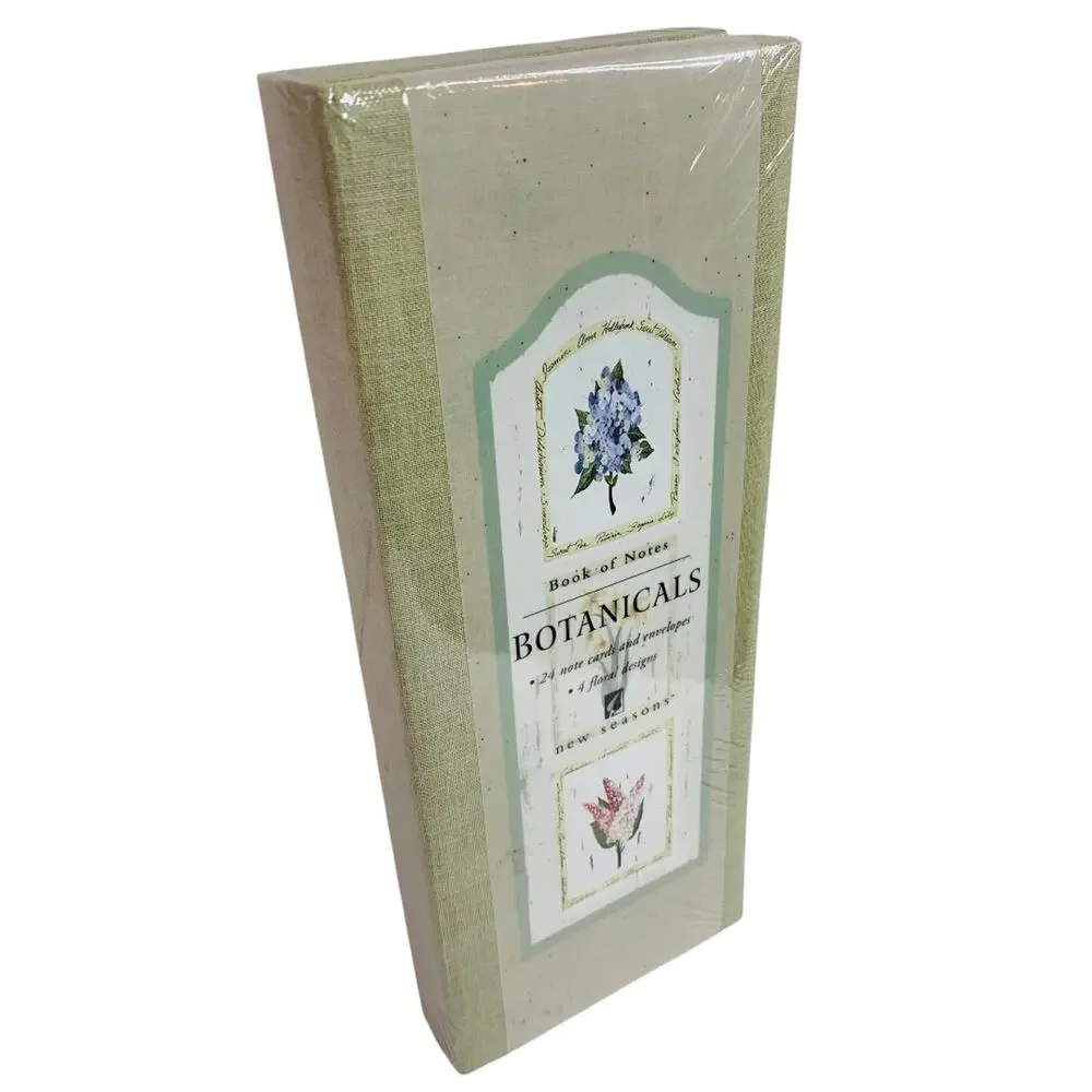 Book of Notes Botanicals New 24 Note Cards and Envelopes 4 Designs
